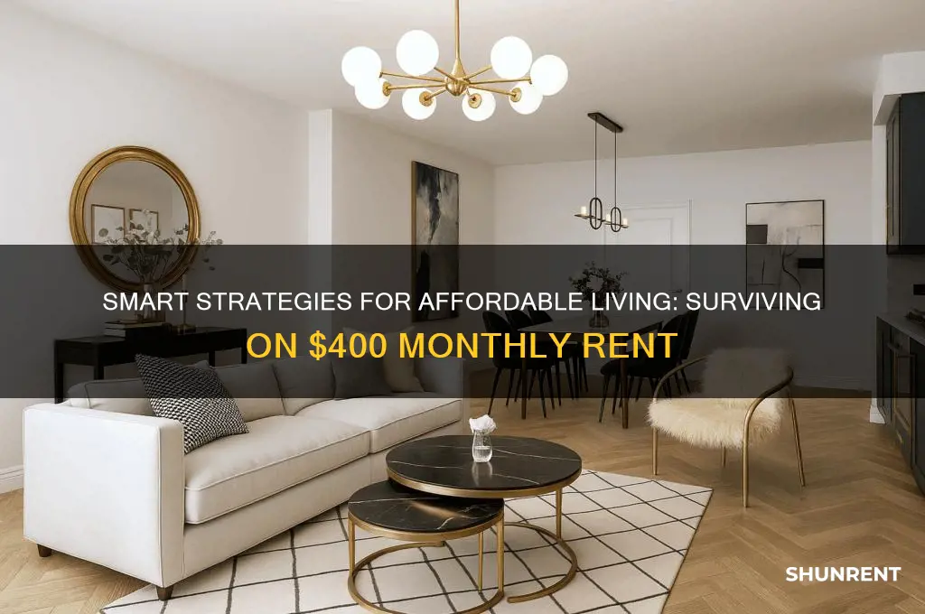 how to live on 400 month for rent