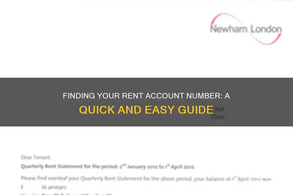 how to locate the account number for rent