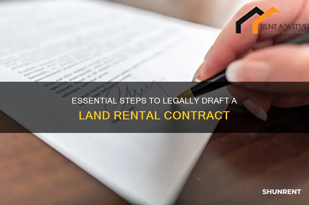 how to make a contract legal of renting land