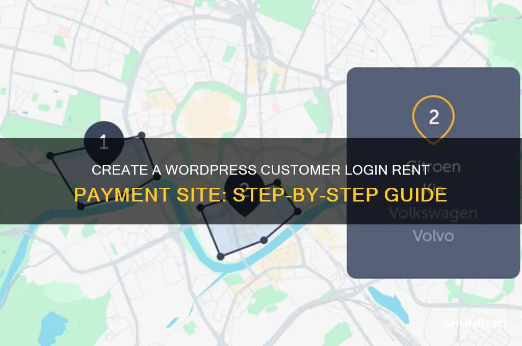 how to make a customer login rent payment site wordpress