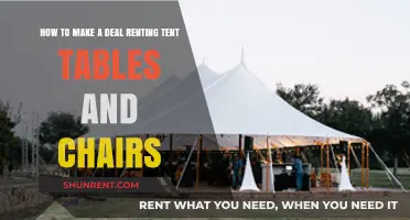 Renting Tent Tables and Chairs: Tips for Negotiating the Best Deal