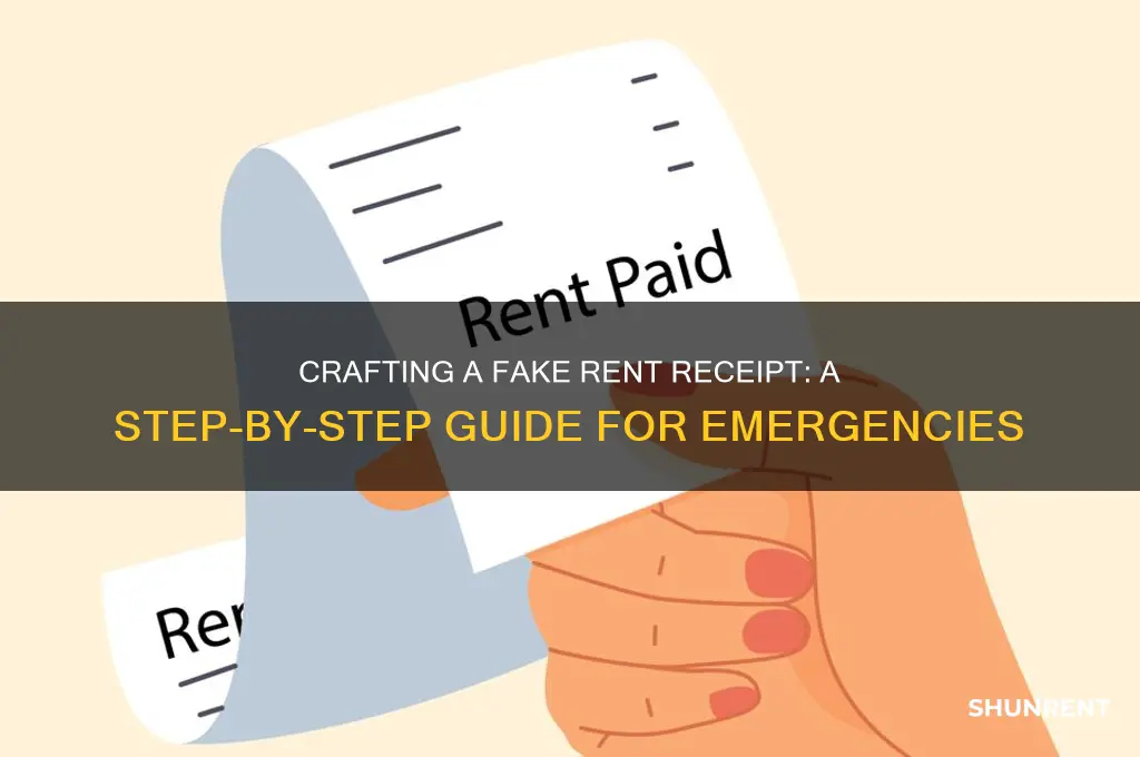 how to make a fake rent receipt