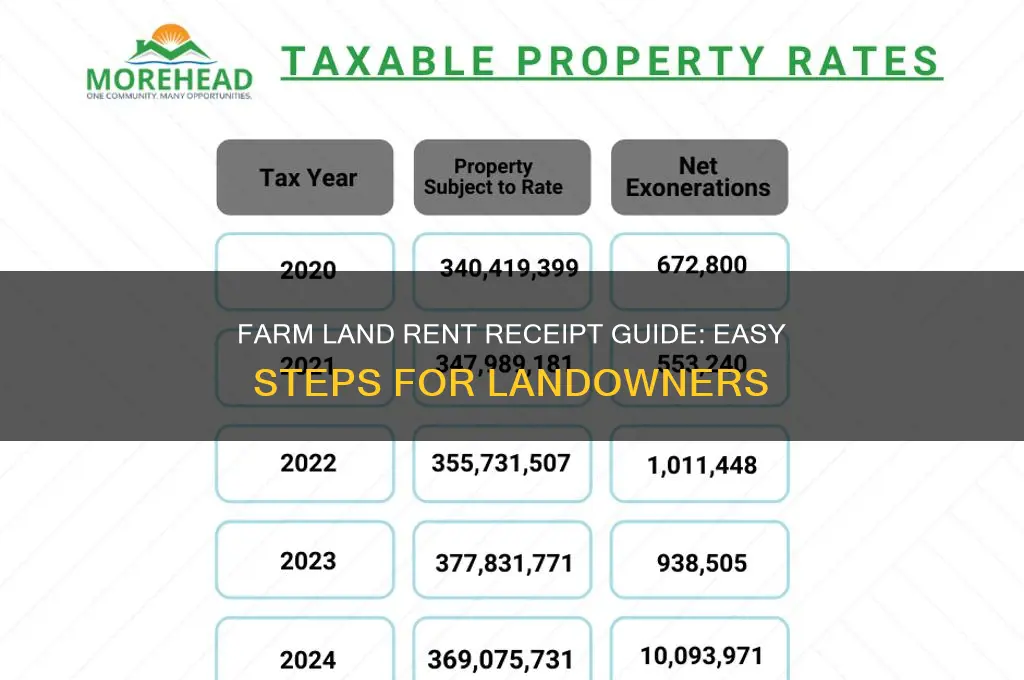 how to make a farm land rent receipt
