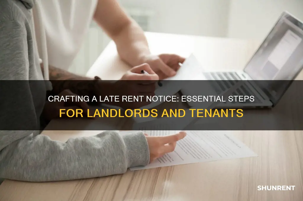 how to make a late rent notice