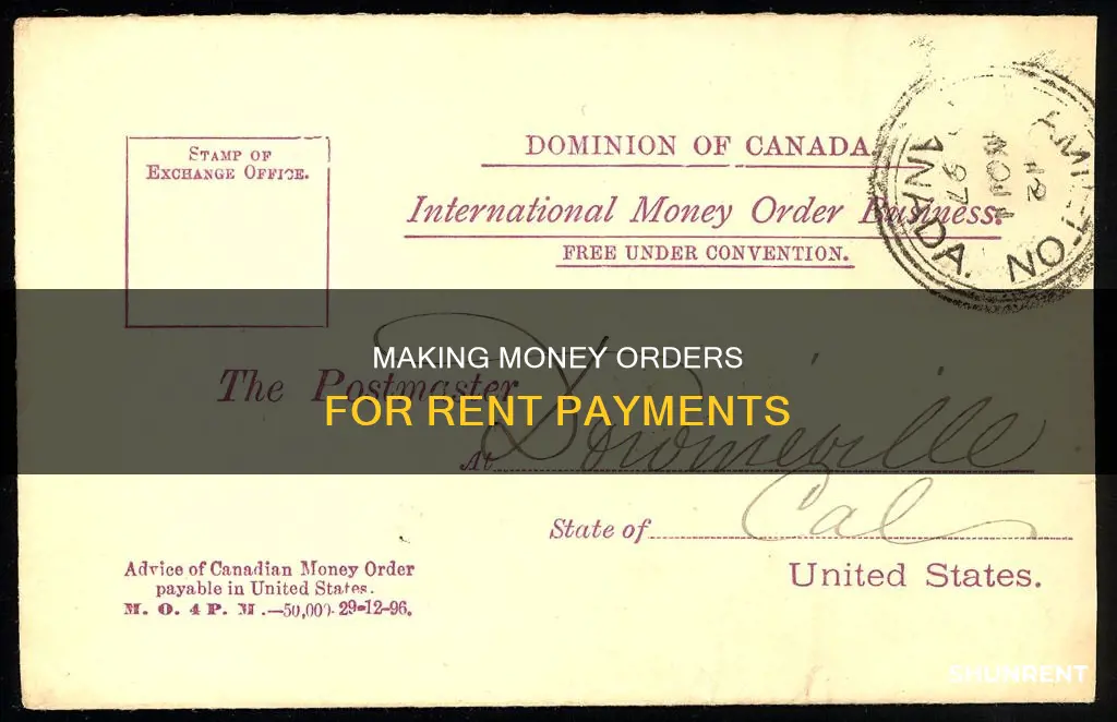 how to make a money order for rent