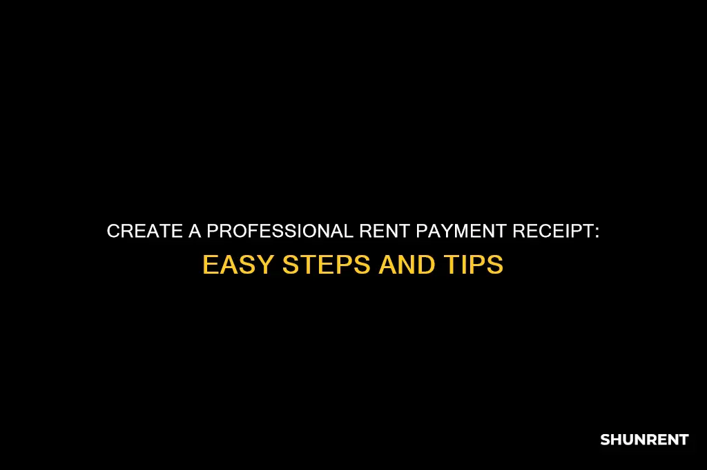 how to make a receipt for rent payment
