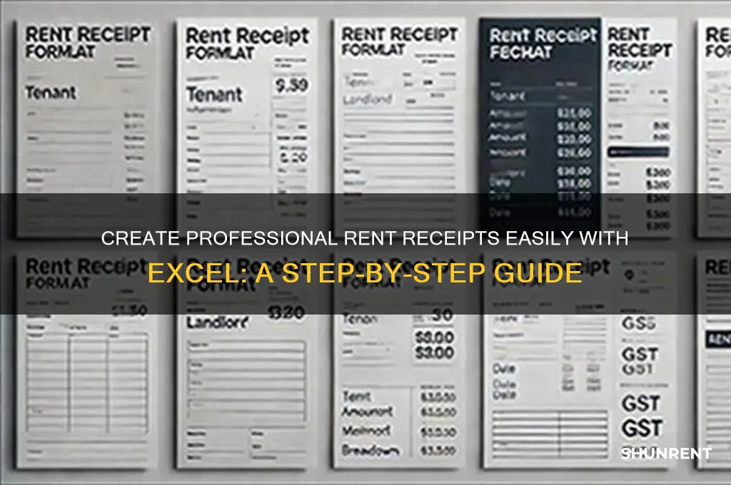 how to make a rent receipt in excel