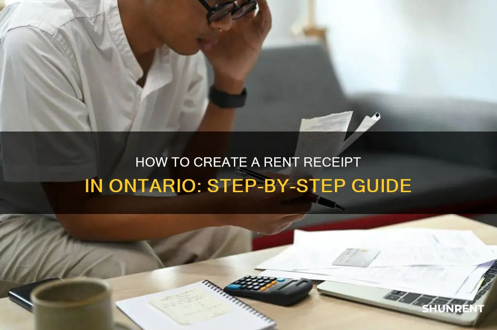 how to make a rent receipt ontario