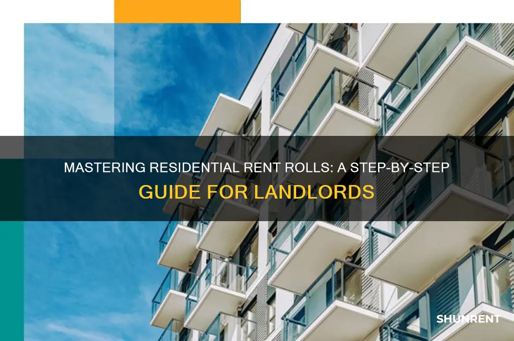 how to make a rent roll for residential