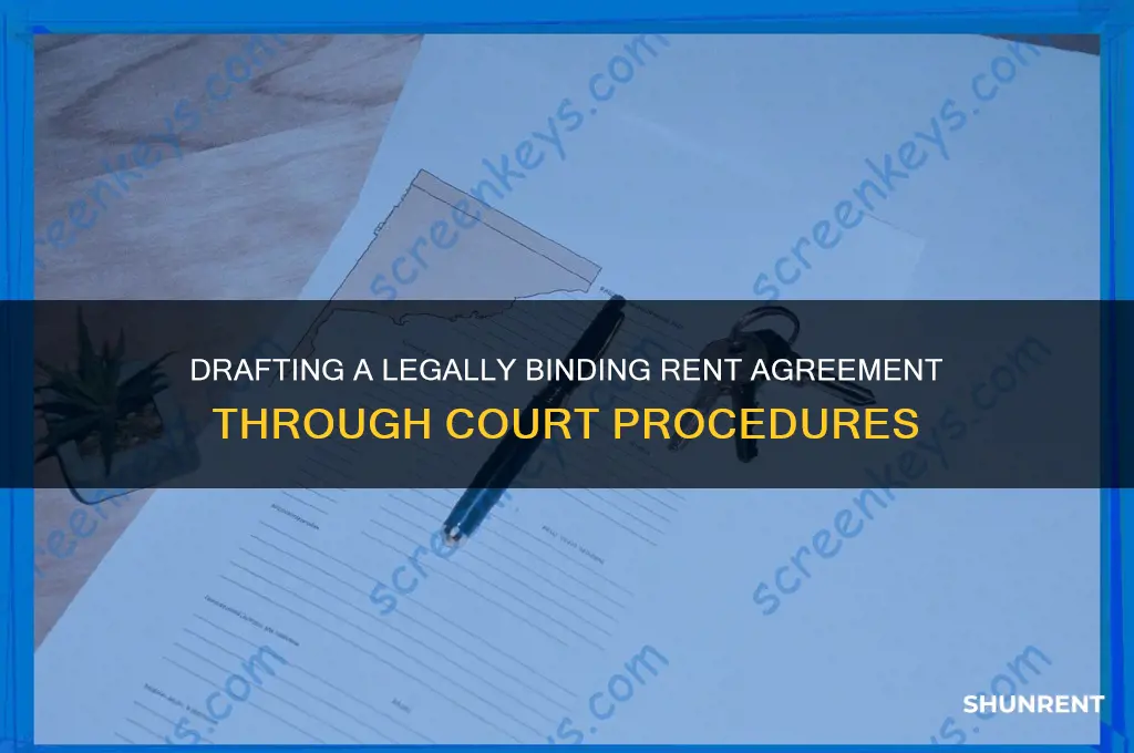 how to make rent agreement from court