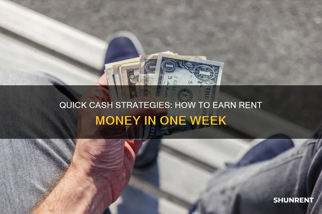 how to make rent in a week