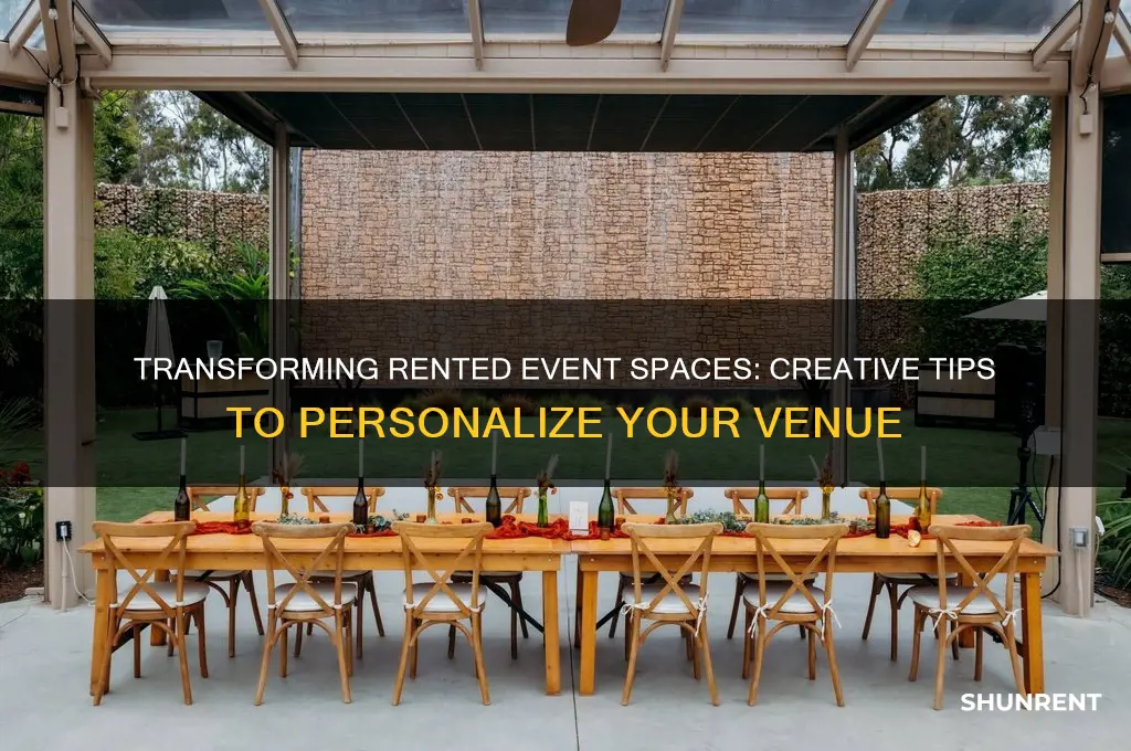 how to make rented event space your own