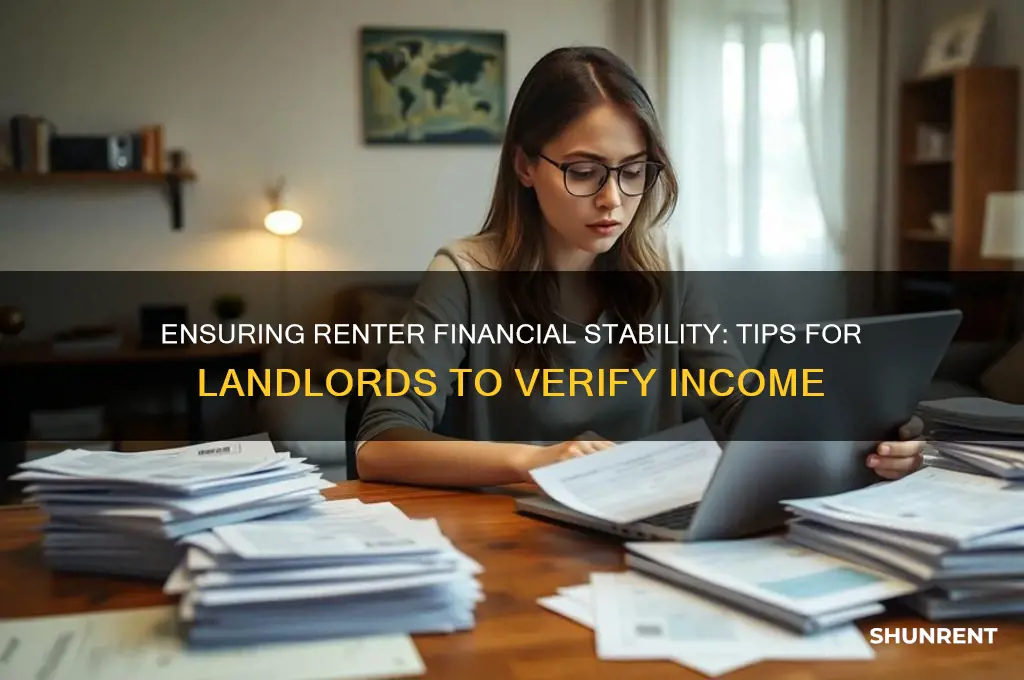 how to make sure renter has money