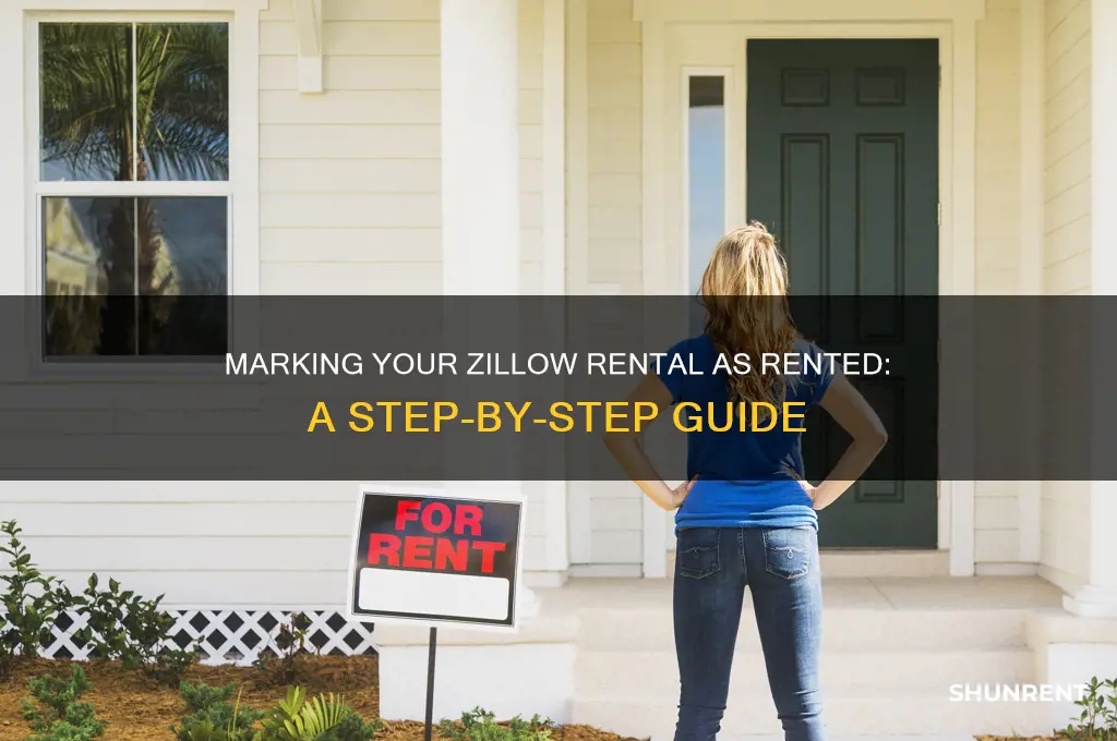 how to mark a zillow rental as rented