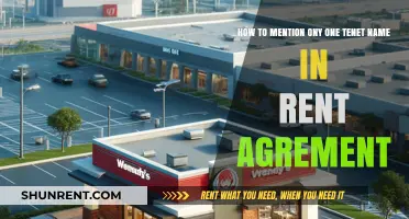 Mentioning Only One Tenant Name in Rent Agreement: A Simple Guide