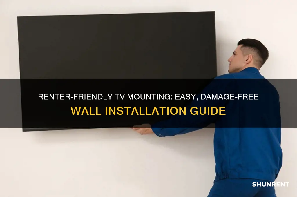 how to mount tv on wall renter friendly