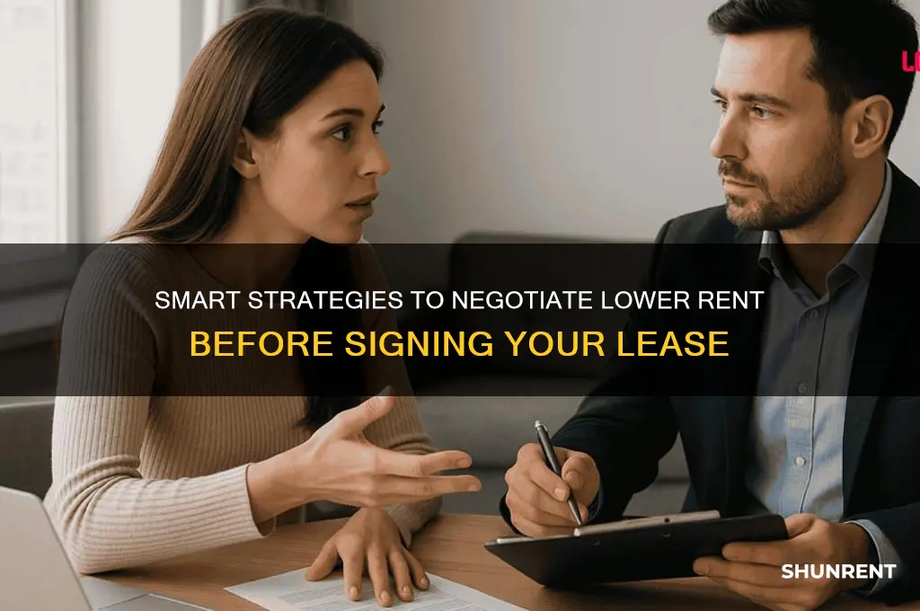 how to negotiate down rent before signing