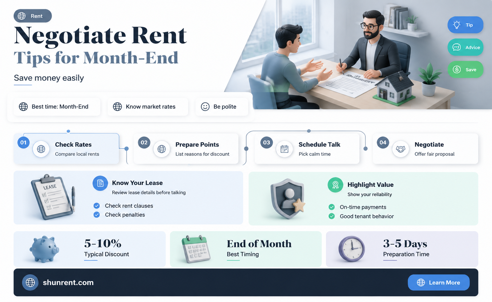 do apt complexes discount rent around end of month