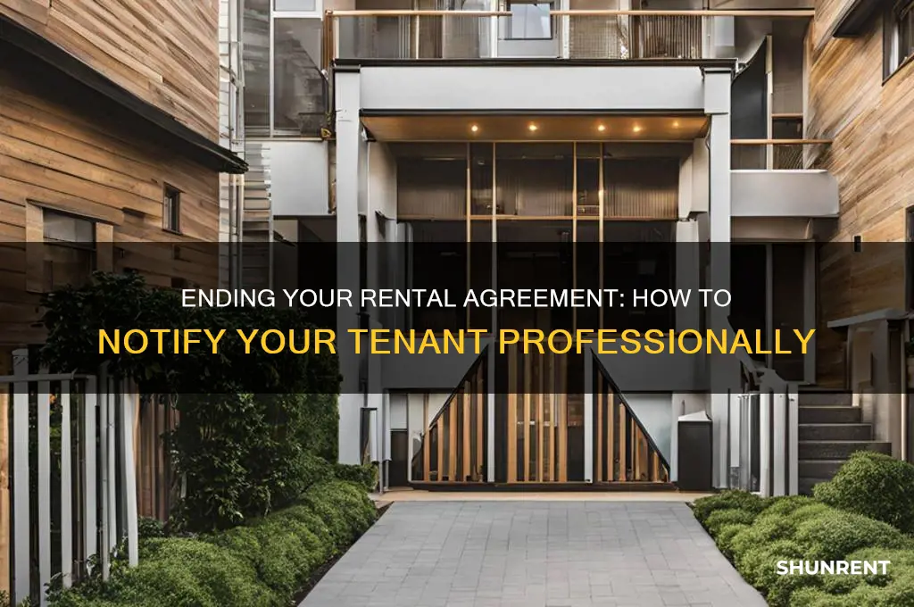 how to notify tenant no longer want to rent