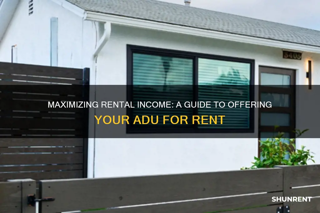 how to offer an adu for rent