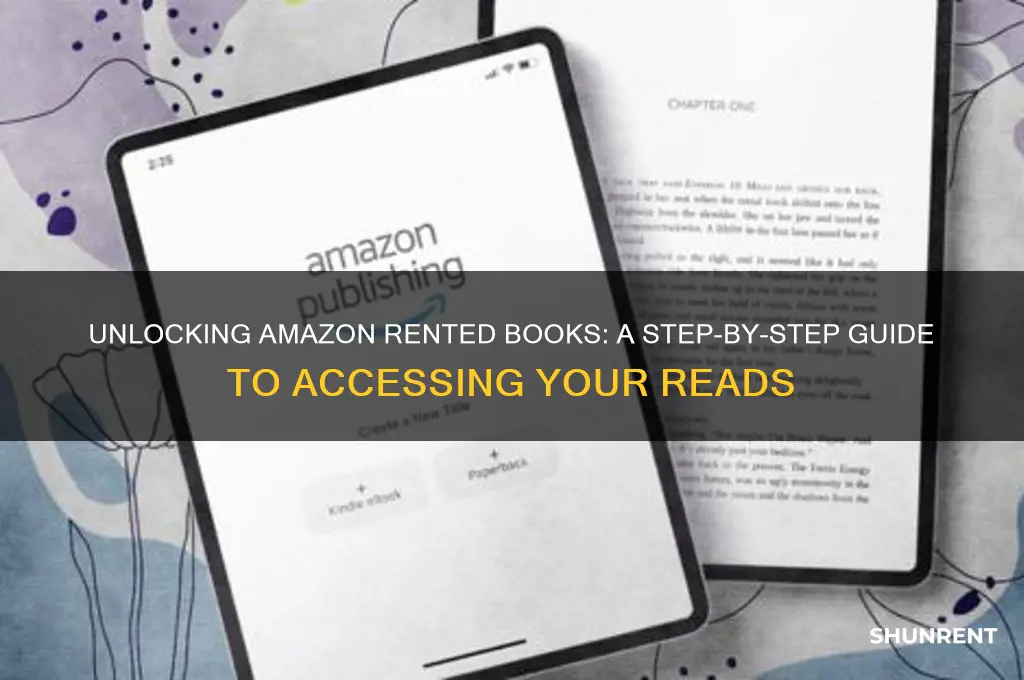 how to open rented books in amazon