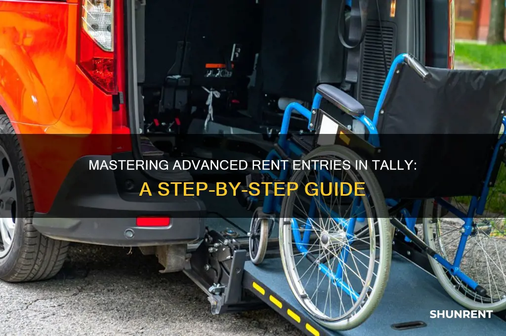how to pass advance rent entry in tally