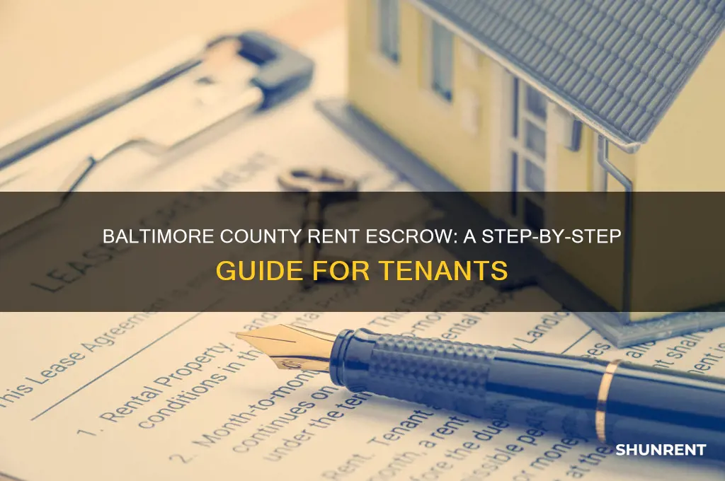 how to place rent in escrow for baltimore county