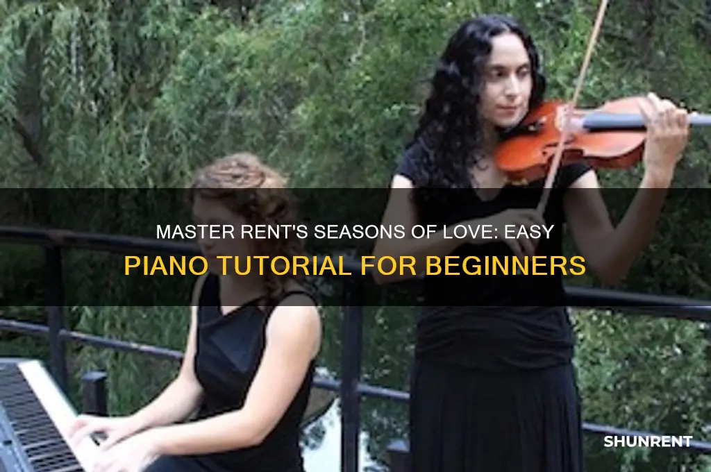 how to play rent seasons of love on piano