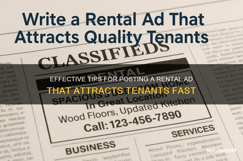how to post an ad for rent