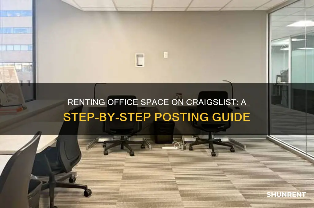 how to post office space for rent on craigslist