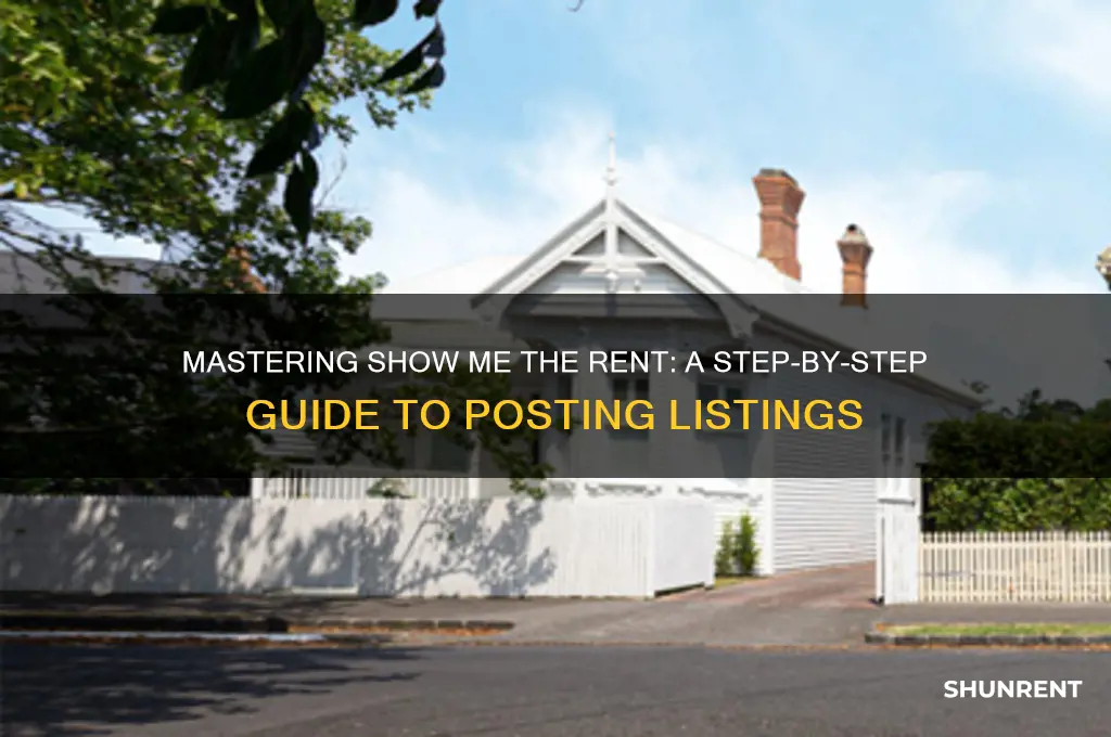 how to post on show me the rent
