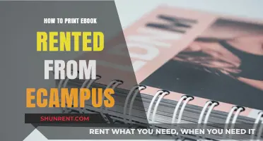 Printing Rented eBooks from eCampus: A Step-by-Step Guide