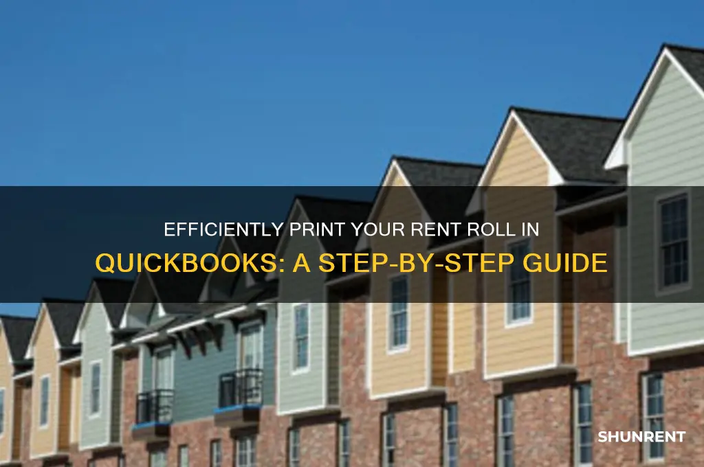 how to print rent roll in quickbooks