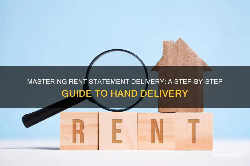 how to properly hand deliver a rent statement