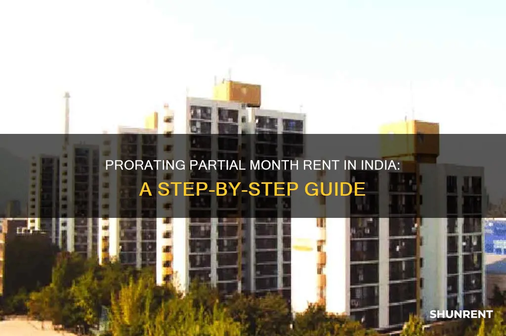 how to prorate partial month rent in india