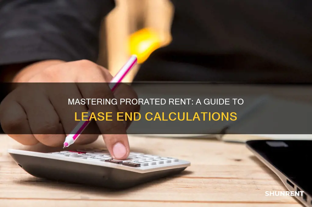 how to prorate rent and lease ends