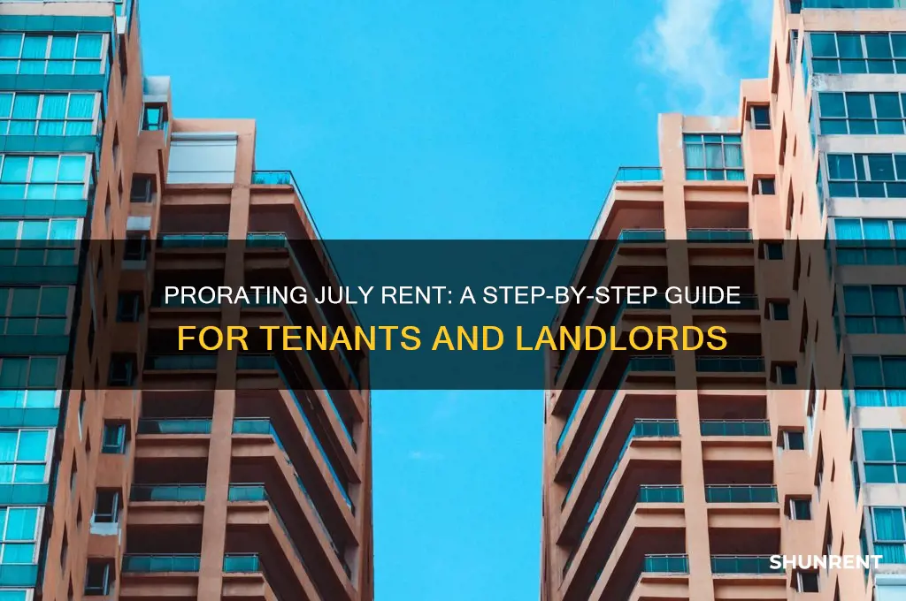how to prorate your rent for july