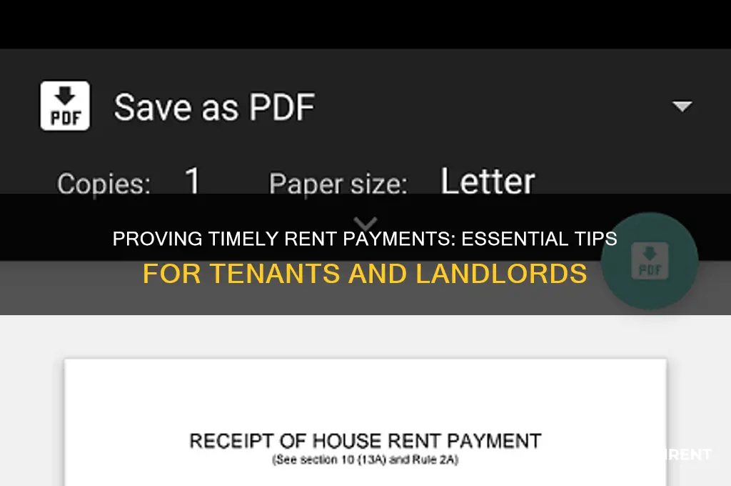 how to prove on time rent payments