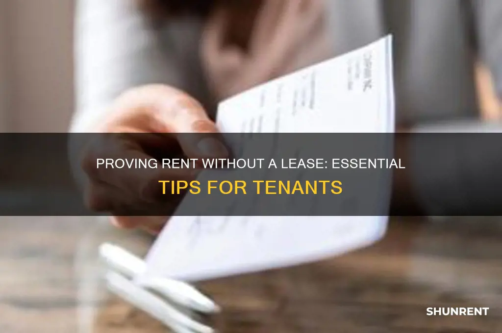 how to prove rent without a lease