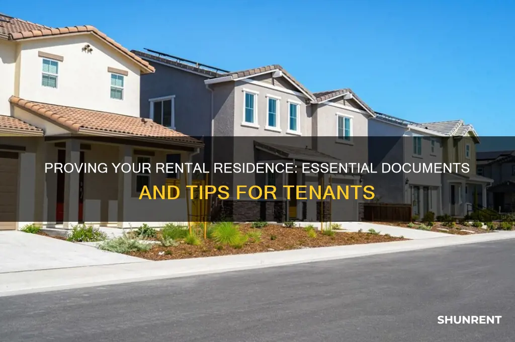 how to prove residence if i rent
