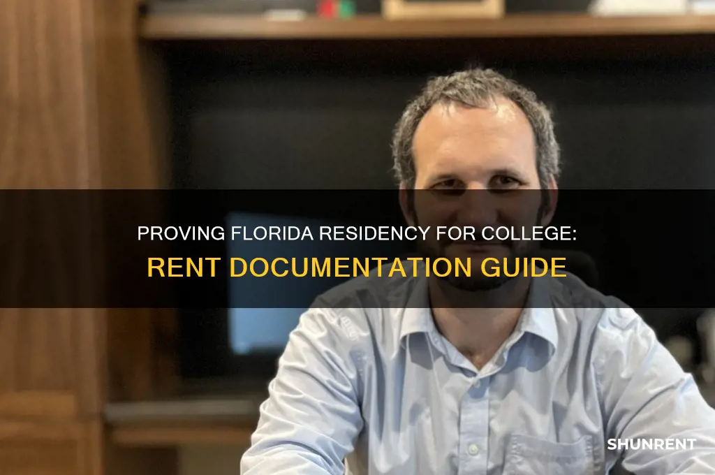 how to prove residency in florida for college with rent