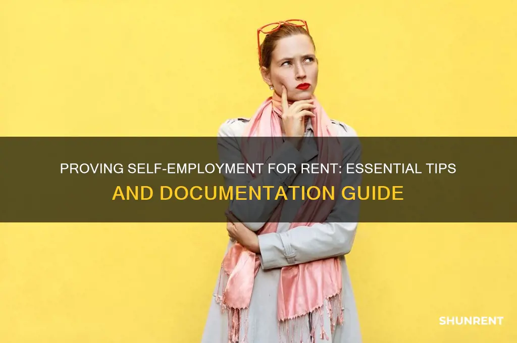 how to prove self employment for rent