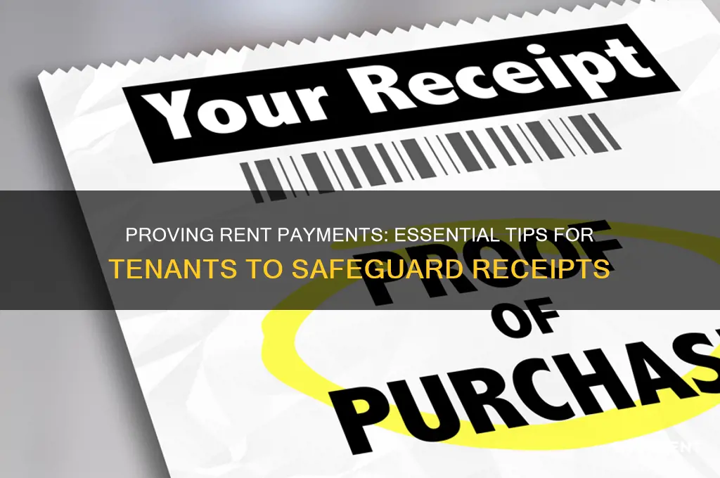how to prove you paid for rent