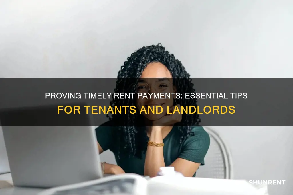 how to prove you paid rent on time