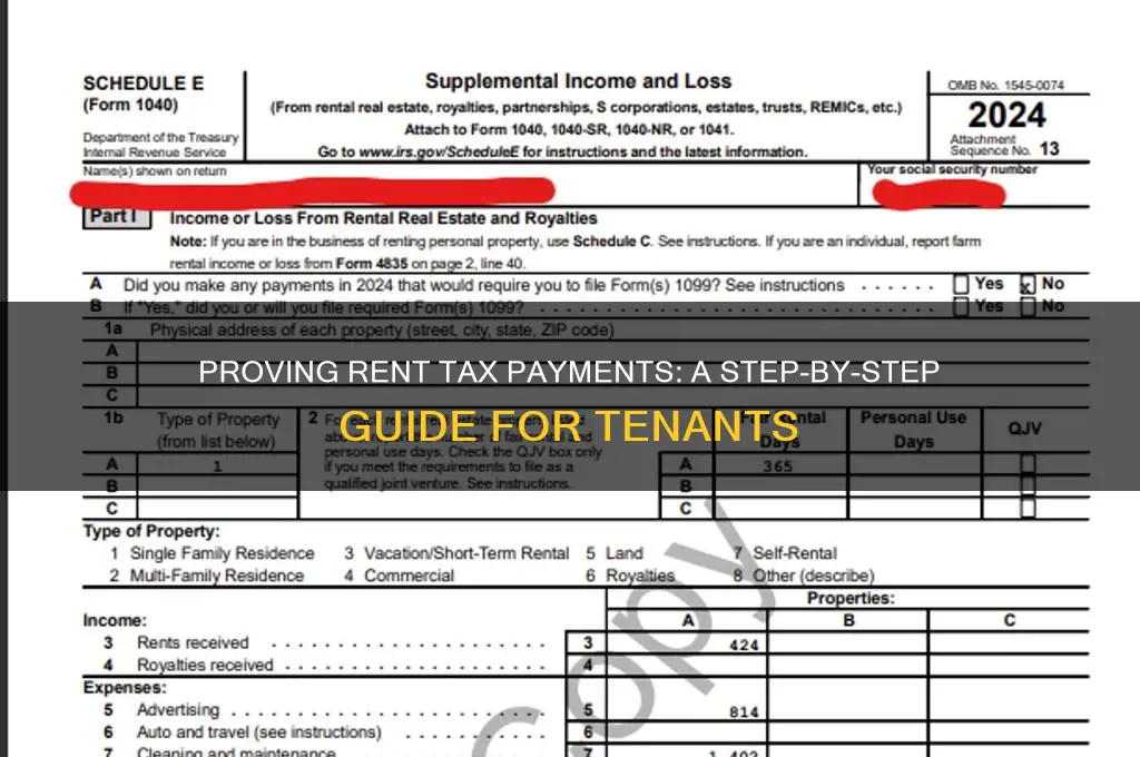 how to prove you paid rent tax