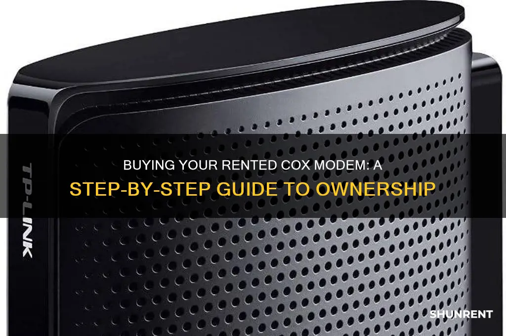 how to purchase a modem you are renting from cox
