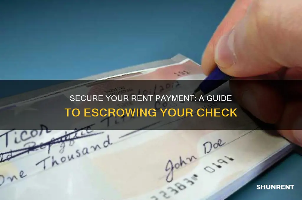 how to put a rent check in escrow