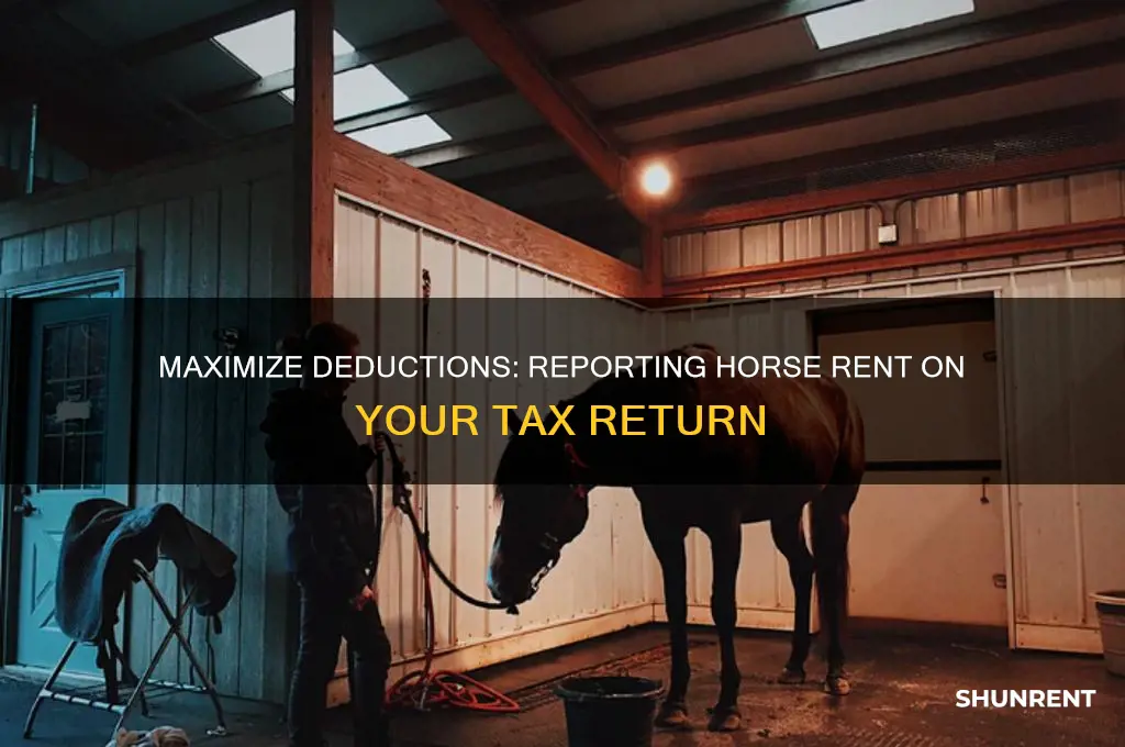 how to put hourse rent on tax return