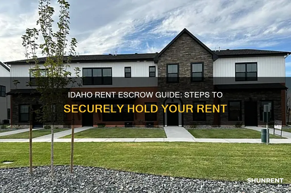 how to put rent in escrow in idaho