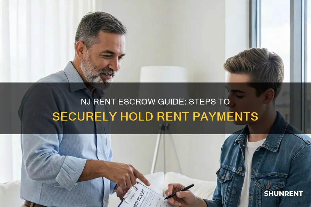 how to put rent in escrow in nj